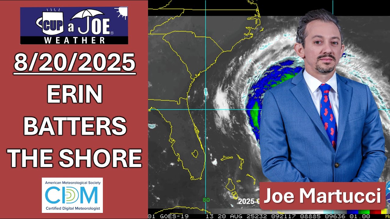 Multiple weather alerts out as Erin batters the shore | 8/20/2025 Weather Forecast